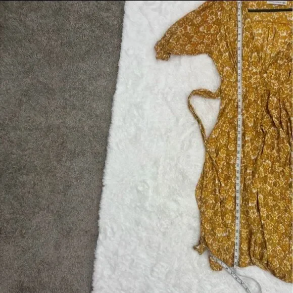 Faithfull the Brand Yellow Floral Midi Dress XS - Picture 9 of 9